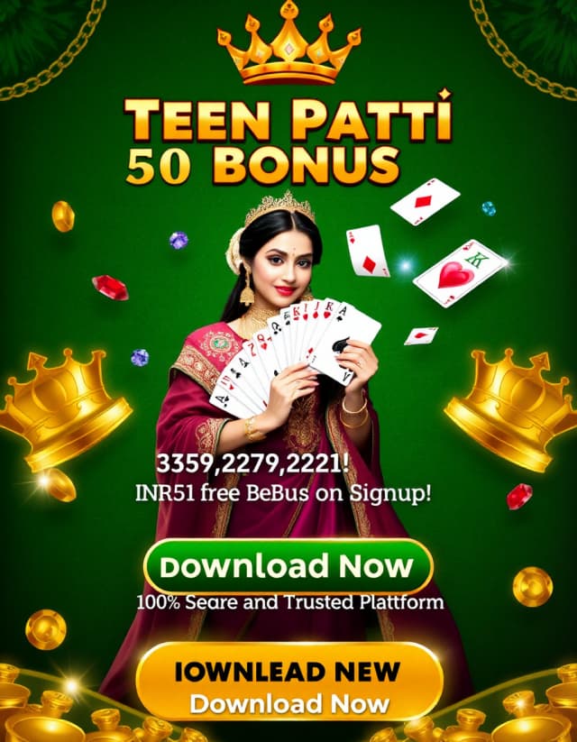 Teen Patti 50 Bonus Banner